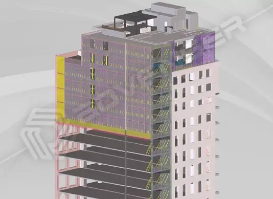 Richmond Data Center Precast wall panel detailing for High Rise Residential Building