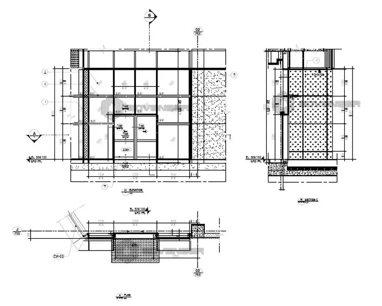 Curtain wall 2d drafting services