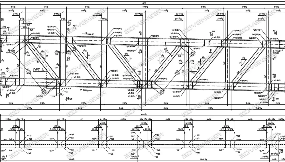 Steel fabrication drawings
