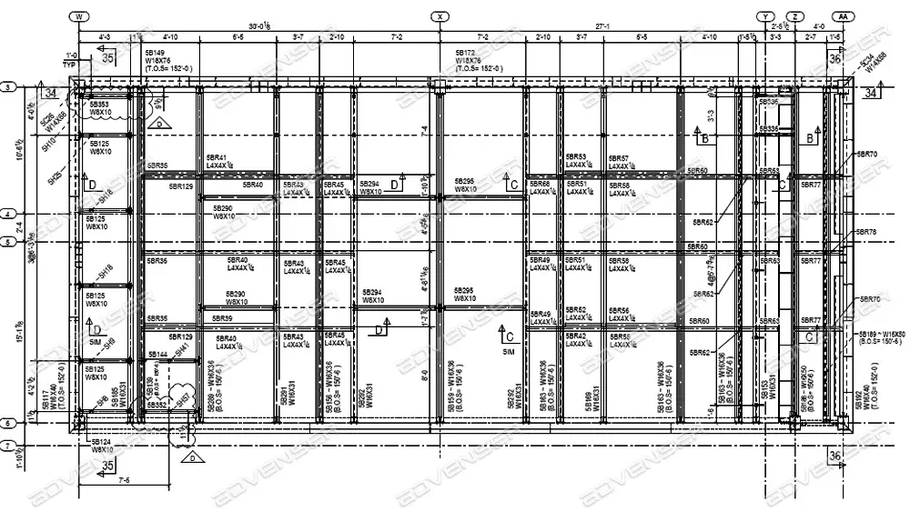 structural steel fabrication drawings