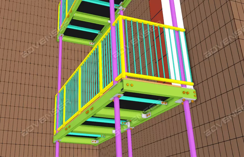 steel balcony Structural steel balcony