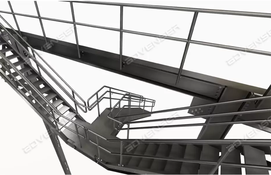 Structural steel staircase Staircase detailing
