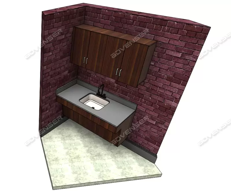 3D Model of a Laundry Room