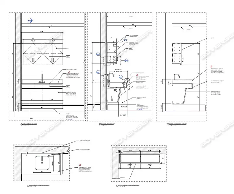 Millwork shop Drawing Millwork shop Drawing of a Laundry Room