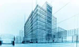 3D model of a commercial building