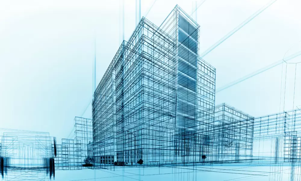3D model of a commercial building