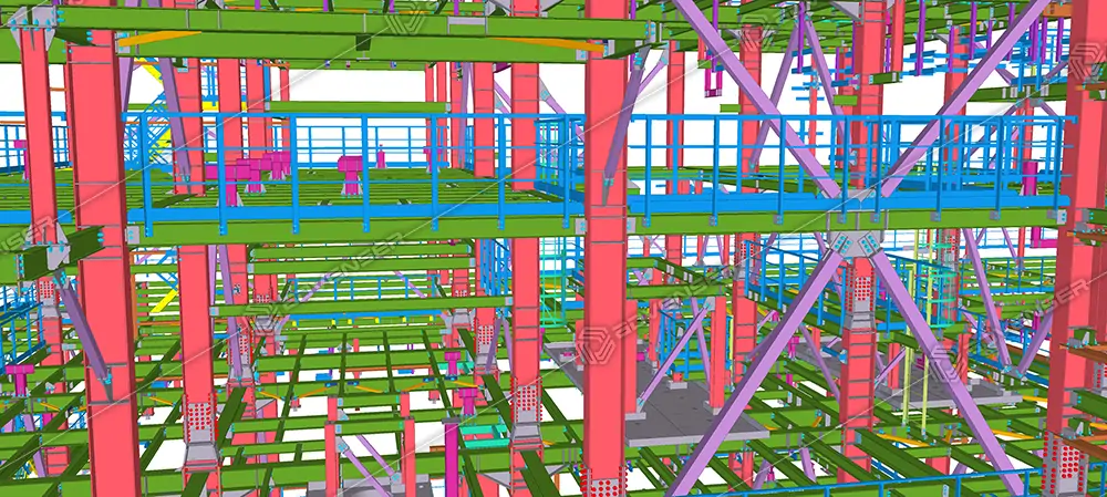 Steel detailing services Steel detailing services for an industrial building done by Advenser