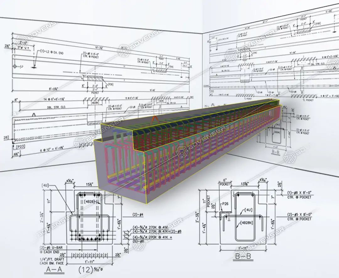 Precast beam shop drawings