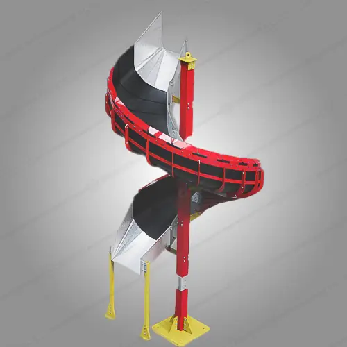 3D mechanical CAD model of a spiral chute for industrial manufacturing