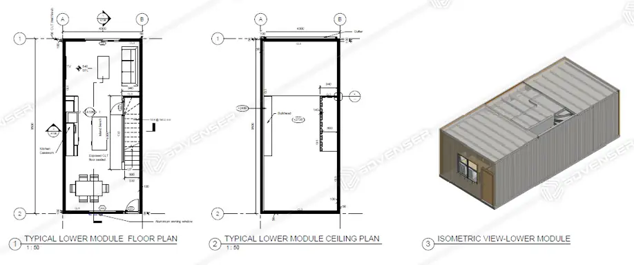 Drawing and model for modular construction