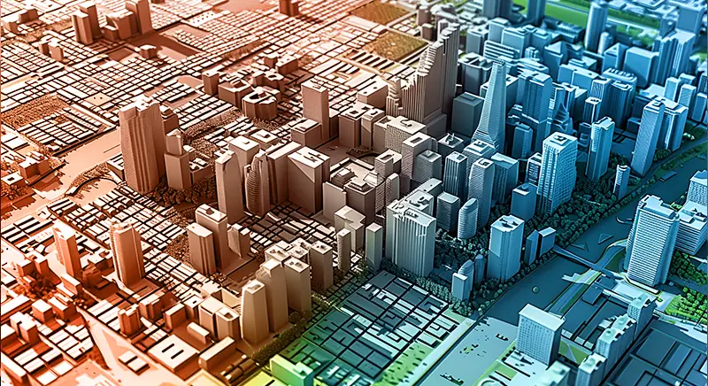 3D model of a smart city