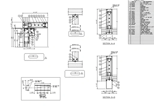 Shop drawing for a university building in Texas