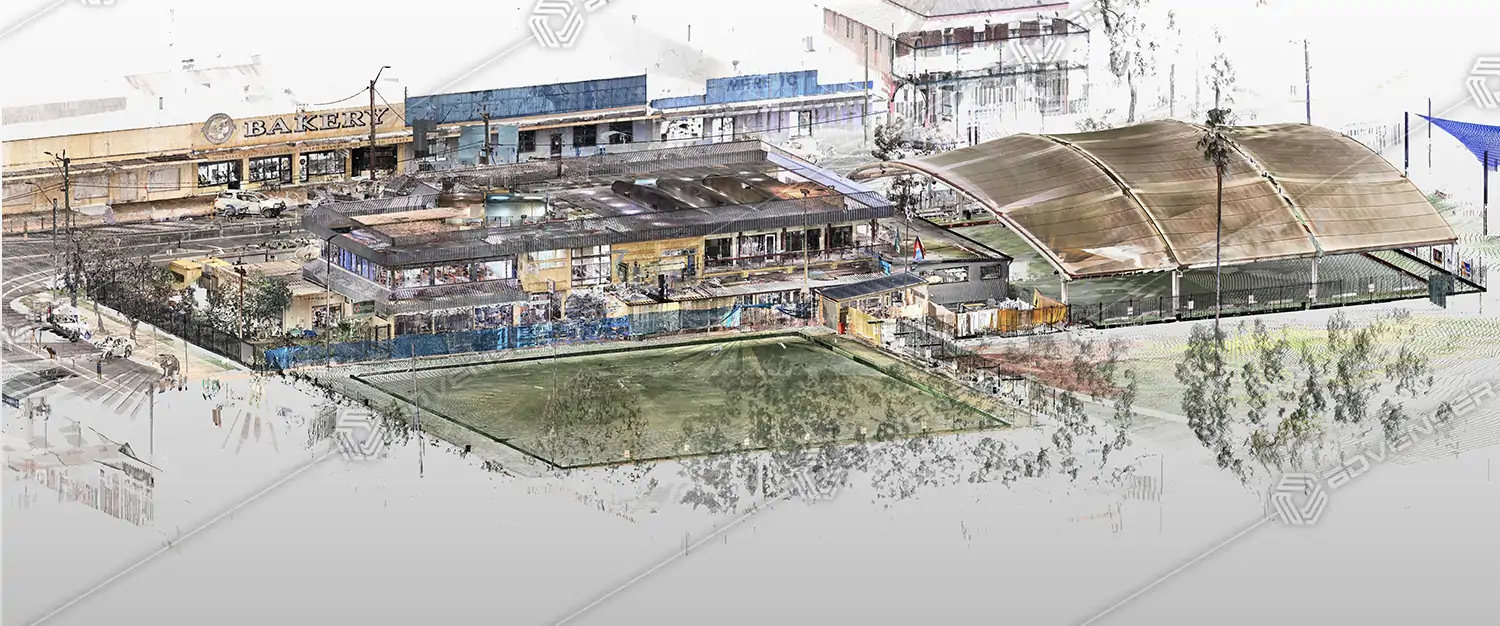 Revit model of water treatment plant pointcloud scan to BIM