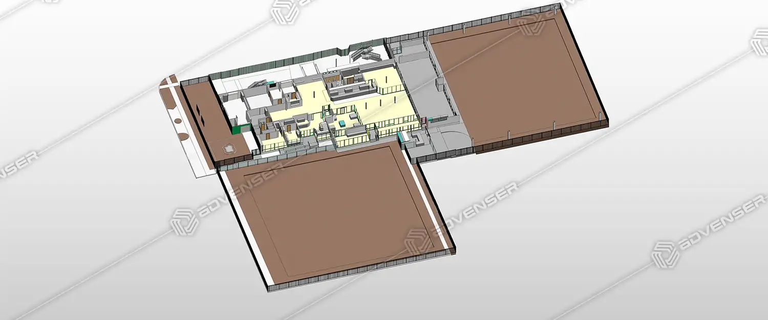 scan to BIM of an industrial building pointcloud scan to BIM<br />